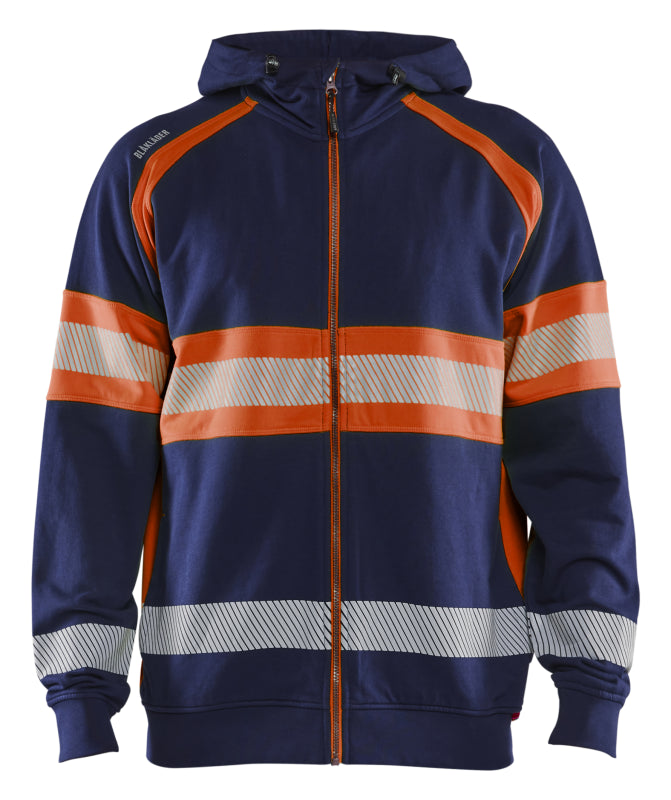 Blåkläder High-Vis Hooded Sweatshirt 35521158 Marineblauw/Oranje Marineblauw/Oranje