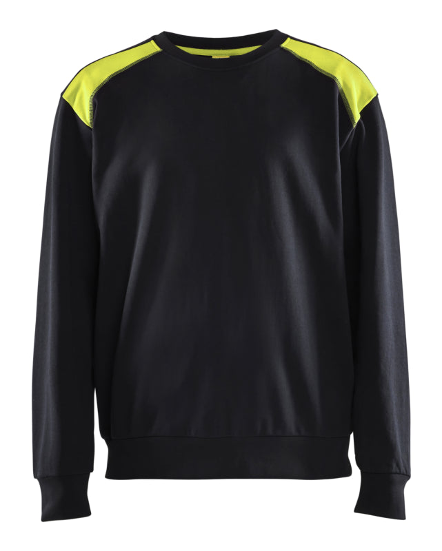 Blåkläder Sweatshirt bicolour 35801158 Zwart/High-Vis Geel Zwart/High-Vis Geel