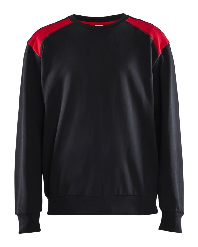 Blåkläder Sweatshirt bicolour 35801158 Zwart/Rood Zwart/Rood