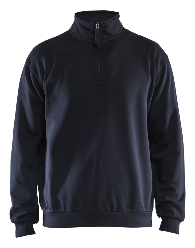 Blåkläder Sweatshirt met halve rits 35871169 Donker marineblauw Donker marineblauw