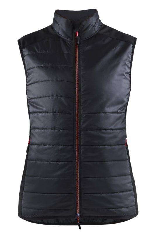 Blåkläder Dames bodywarmer gevoerd 38642030 Zwart/Rood Zwart/Rood