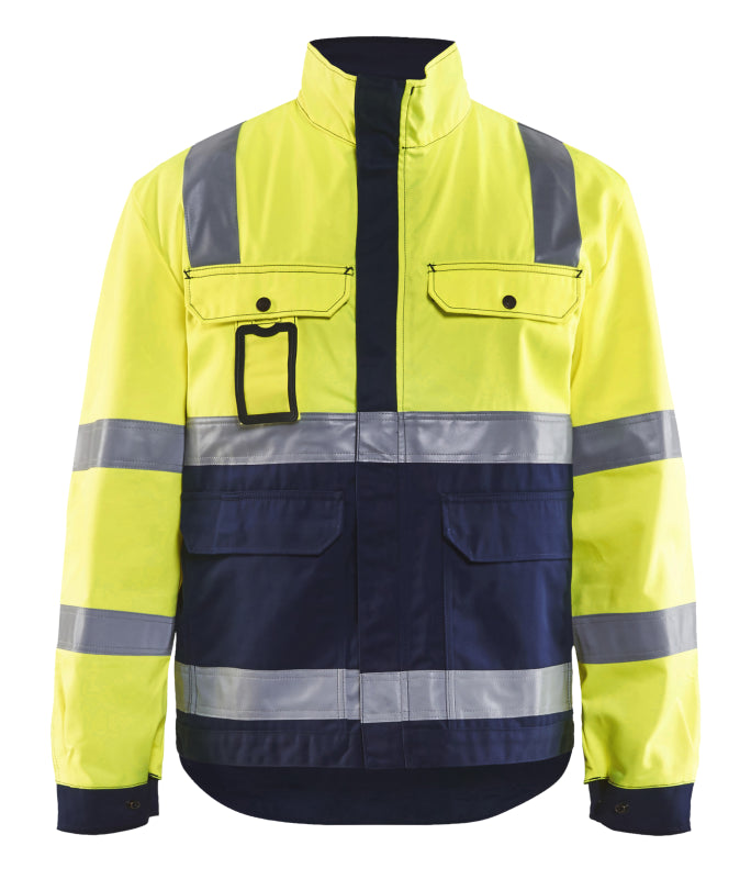 Blåkläder Jack, ongevoerd High-Vis 40231804 High-Vis Geel/Marineblauw High-Vis Geel/Marineblauw