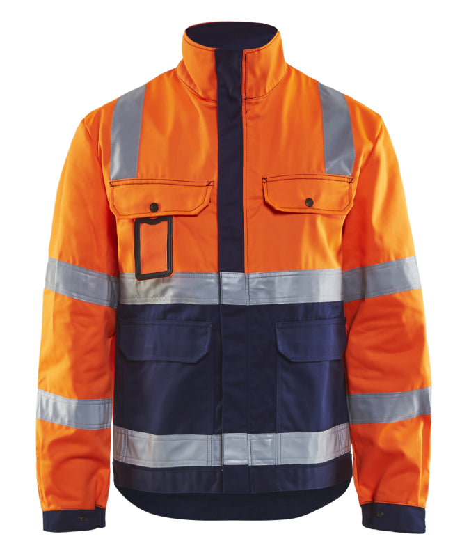 Blåkläder Jack, ongevoerd High-Vis 40231804 High-Vis Oranje/Marineblauw High-Vis Oranje/Marineblauw