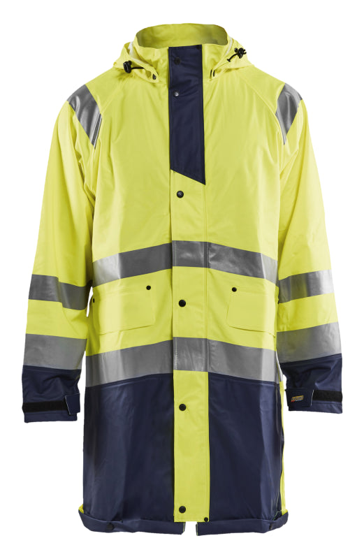 Blåkläder Regenjas High-Vis LEVEL 1 43242000 High-Vis Geel/Marineblauw High-Vis Geel/Marineblauw