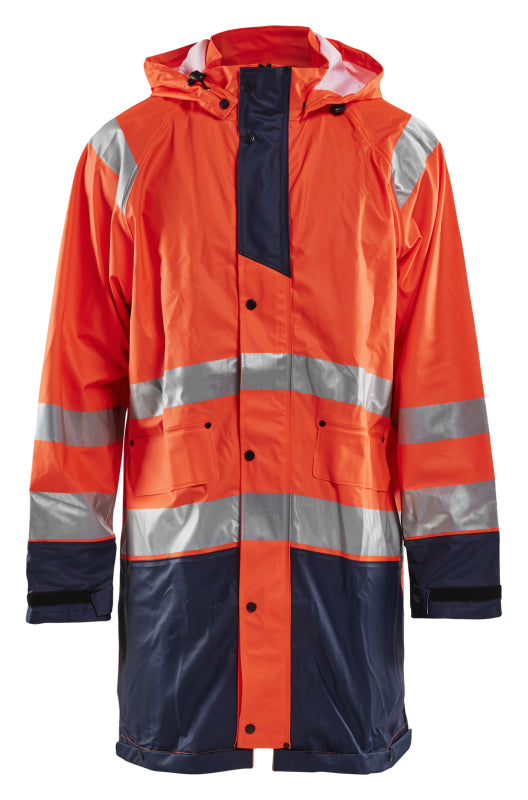 Blåkläder Regenjas High-Vis LEVEL 1 43242000 High-Vis Oranje/Marineblauw High-Vis Oranje/Marineblauw