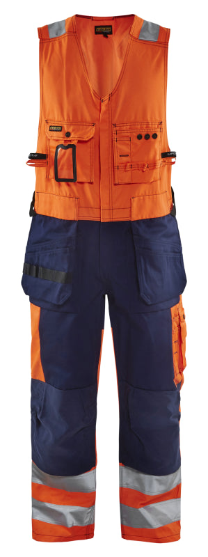 Blåkläder Amerikaanse overall High-Vis 26531804 High-Vis Oranje/Marineblauw High-Vis Oranje/Marineblauw