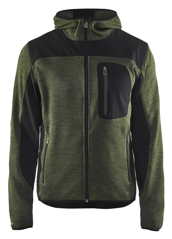 Blåkläder Gebreid vest met softshell 49302117 Army Groen/Zwart Army Groen/Zwart