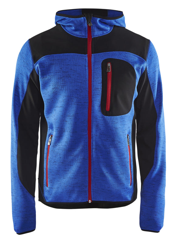 Blåkläder Gebreid vest met softshell 49302117 Korenblauw/Zwart Korenblauw/Zwart