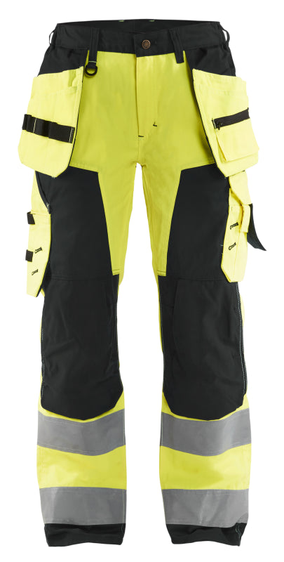 Blåkläder Dames werkbroek High-Vis met spijkerzakken 71561811 High-Vis Geel/Zwart High-Vis Geel/Zwart