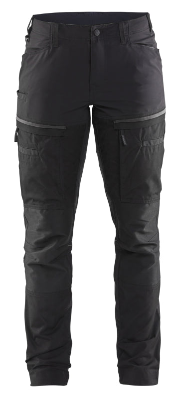 Blåkläder Servicewerkbroek met stretch voor dames 71661845 Zwart/Donkergrijs Zwart/Donkergrijs