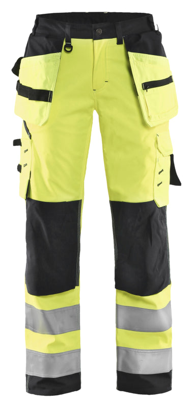 Blåkläder Dames Softshell werkbroek High-Vis 71672517 High-Vis Geel/Zwart High-Vis Geel/Zwart