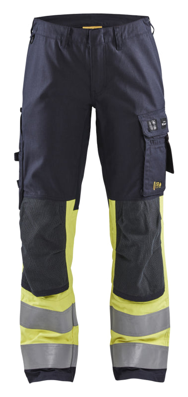 Blåkläder Multinorm dameswerkbroek Inherent met stretch 71871512 Marine/High-Vis Geel Marine/High-Vis Geel