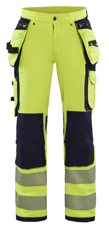 Blåkläder Dames High-Vis 4-weg stretch werkbroek 71971642 High-Vis Geel/Marineblauw High-Vis Geel/Marineblauw