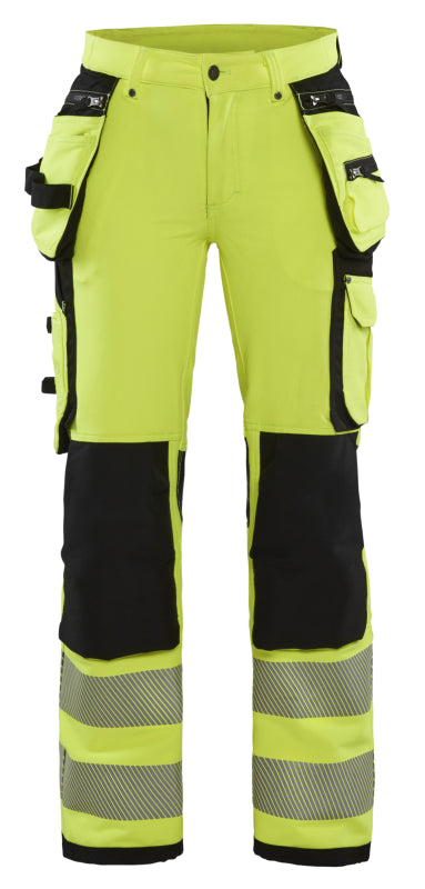 Blåkläder Dames High-Vis 4-weg stretch werkbroek 71971642 High-Vis Geel/Zwart High-Vis Geel/Zwart