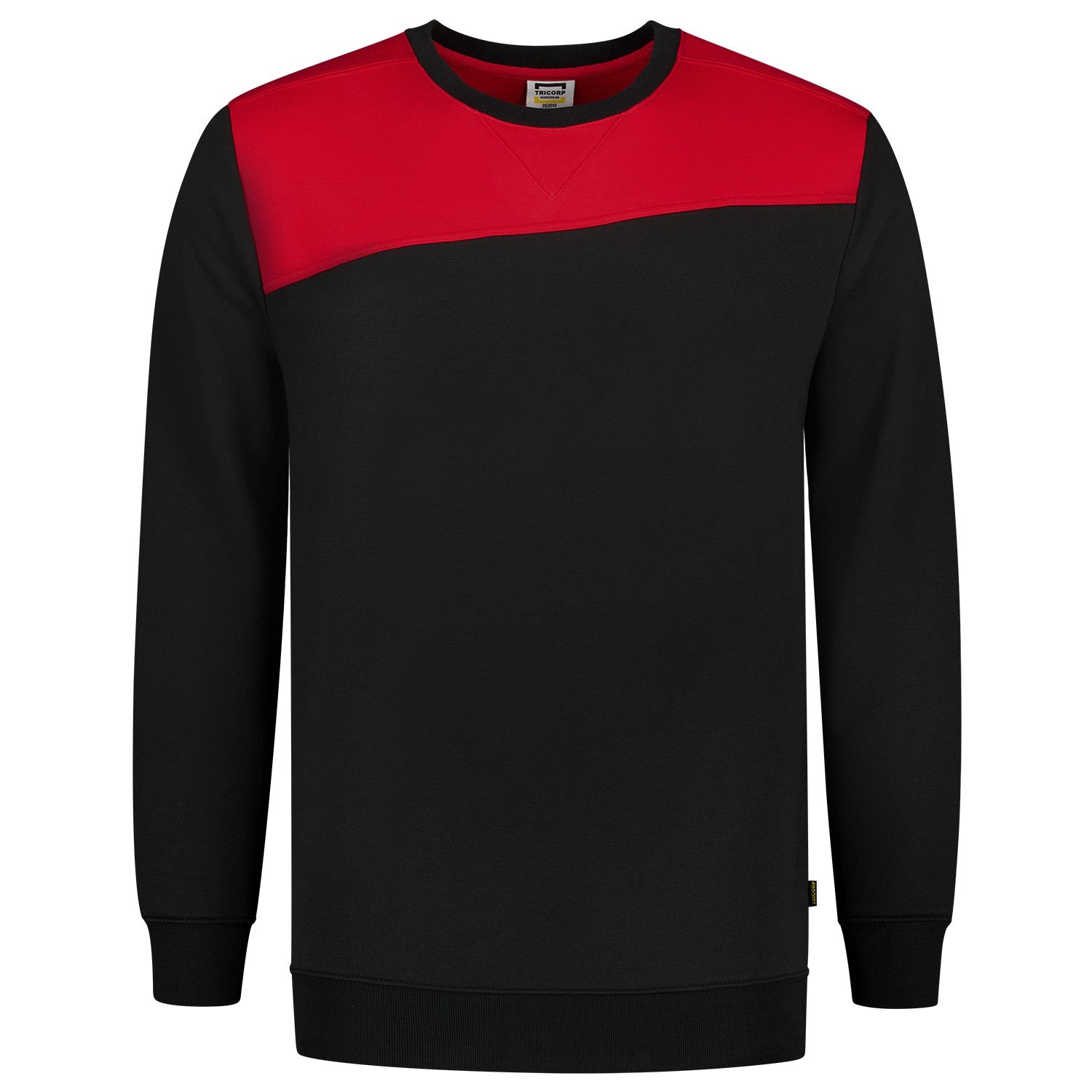 Tricorp 302013 Bicolor Sweater Naden Zwart/Rood