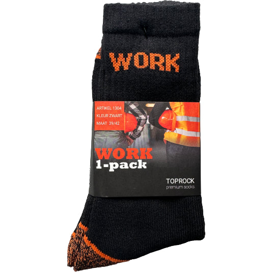 Top Rock Work Sok 1-pack zwart/oranje 1304 Zwart/Oranje