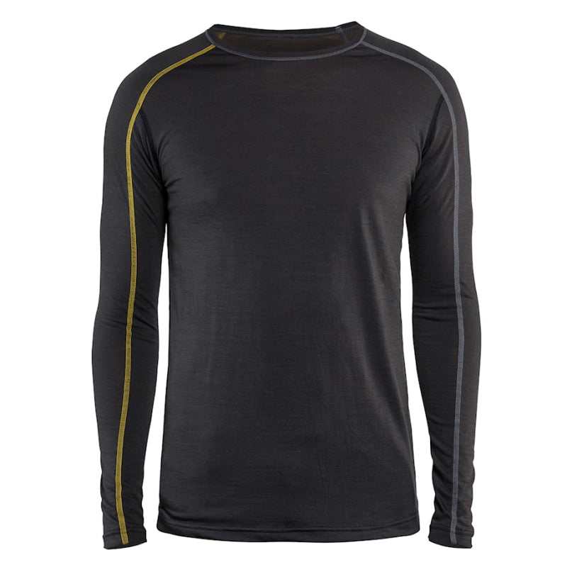 Blaklader Merino Xlight Onderhemd Lange mouw 479917349835 Donkergrijs/Geel