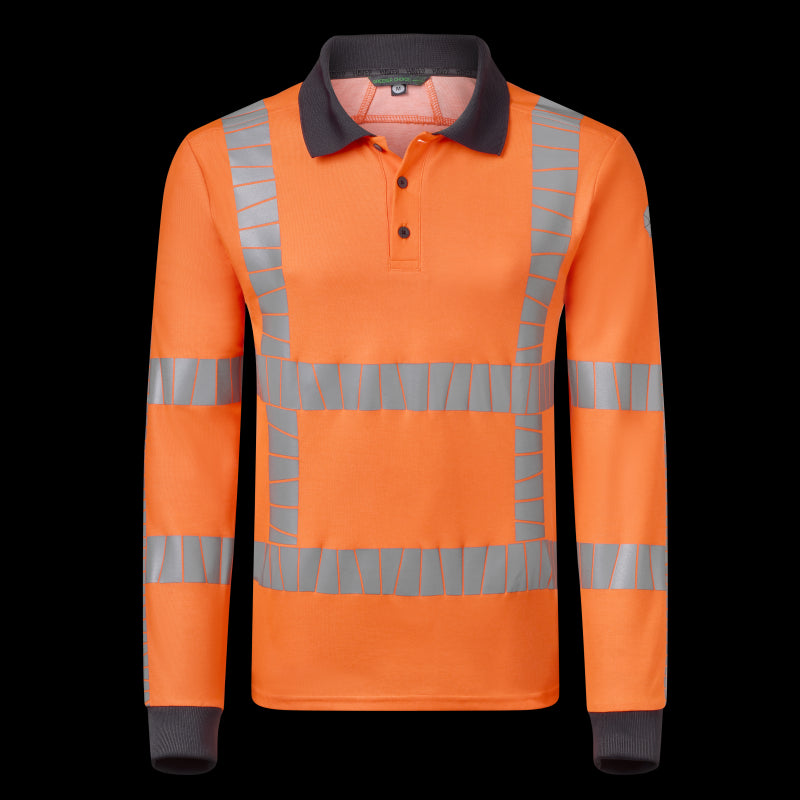 Havep Polo Lange Mouwen RWS+ 10083 fluo oranje/charcoal