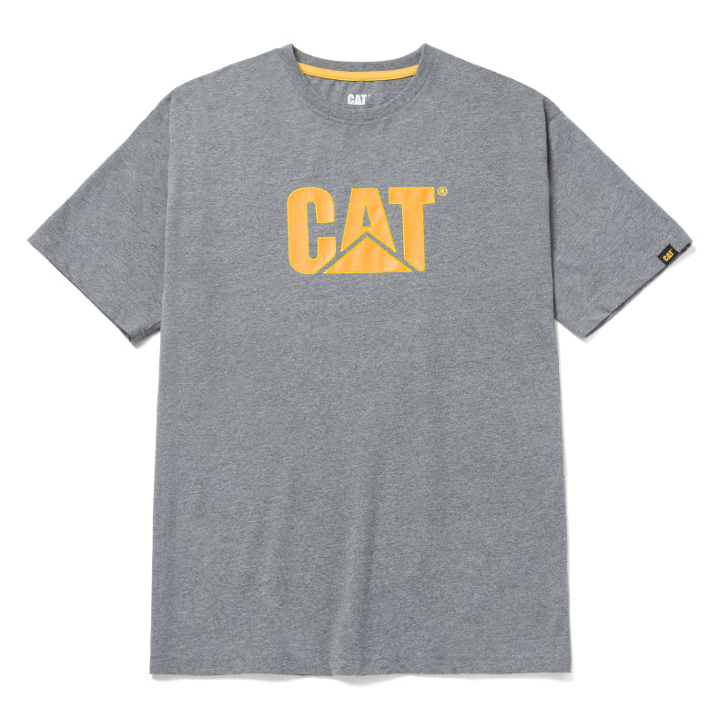 CAT Trademark Logo Tee 1510305 Dark Heather 004