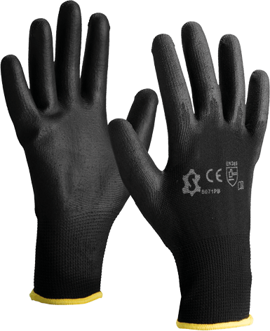 Sacobel Seamless Knitted Polyester Gloves with PU Coating