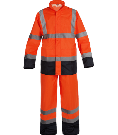 High visibility Oxford nylon/PU rainsuit