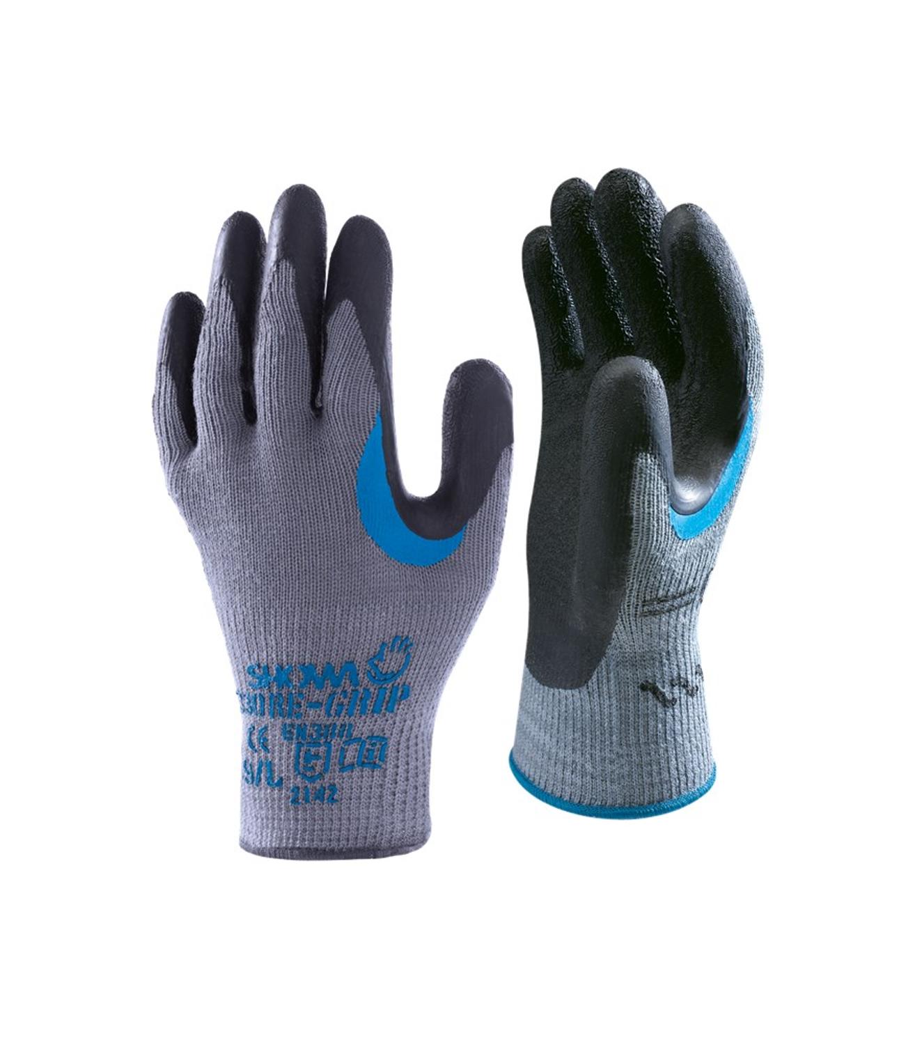 Showa 330 Latex CR Grey/Black Gloves - Bundle of 10 pairs