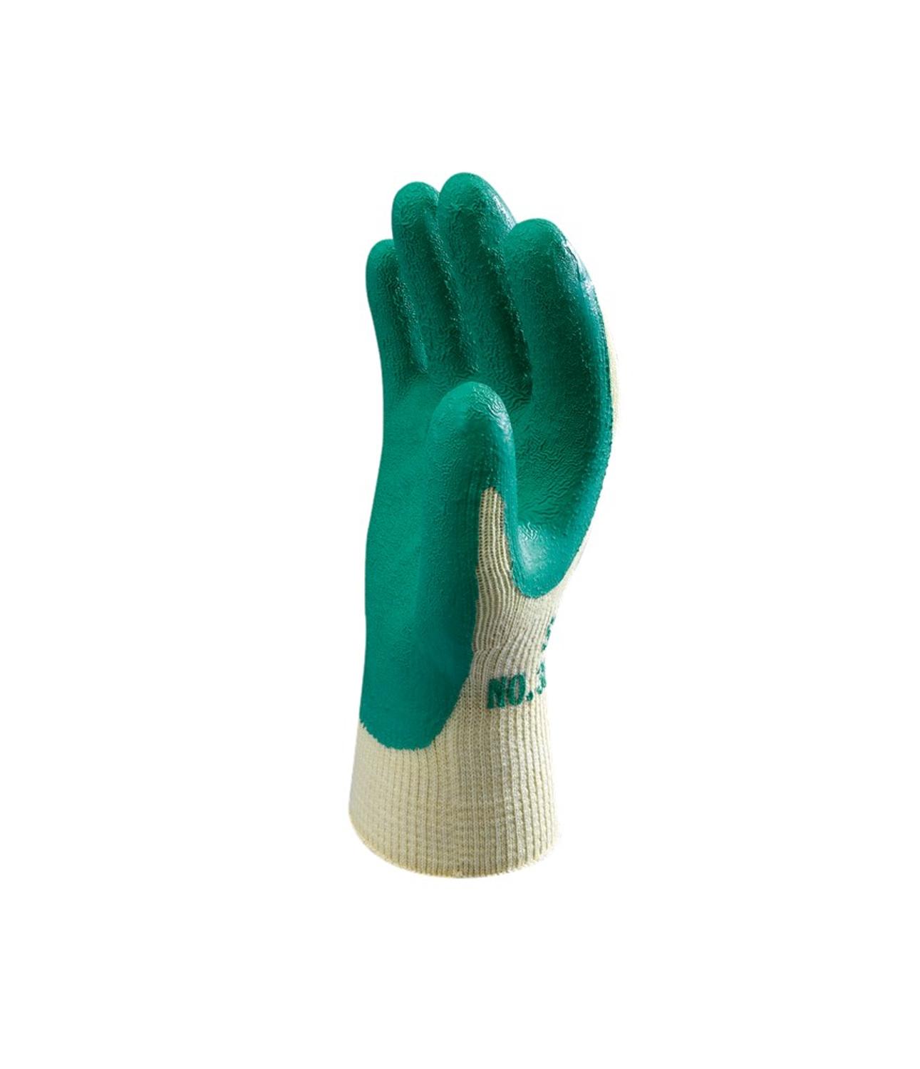 Showa 310 Latex Green/Yellow Gloves - Bundle of 10 pairs