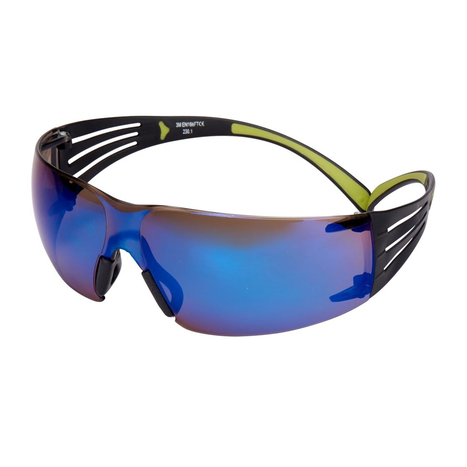 3M SecureFit SF410AS Safety Glasses, Mirrored - Pack of 20