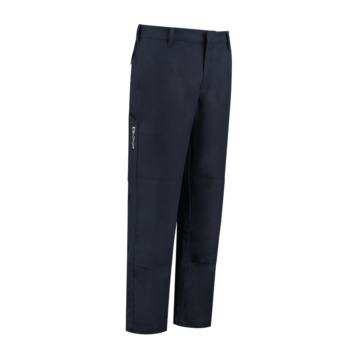 Dapro Constructor broek in navy blauw, ontworpen voor comfort en duurzaamheid, met veiligheidskenmerken voor gebruik in zware industriële omgevingen.