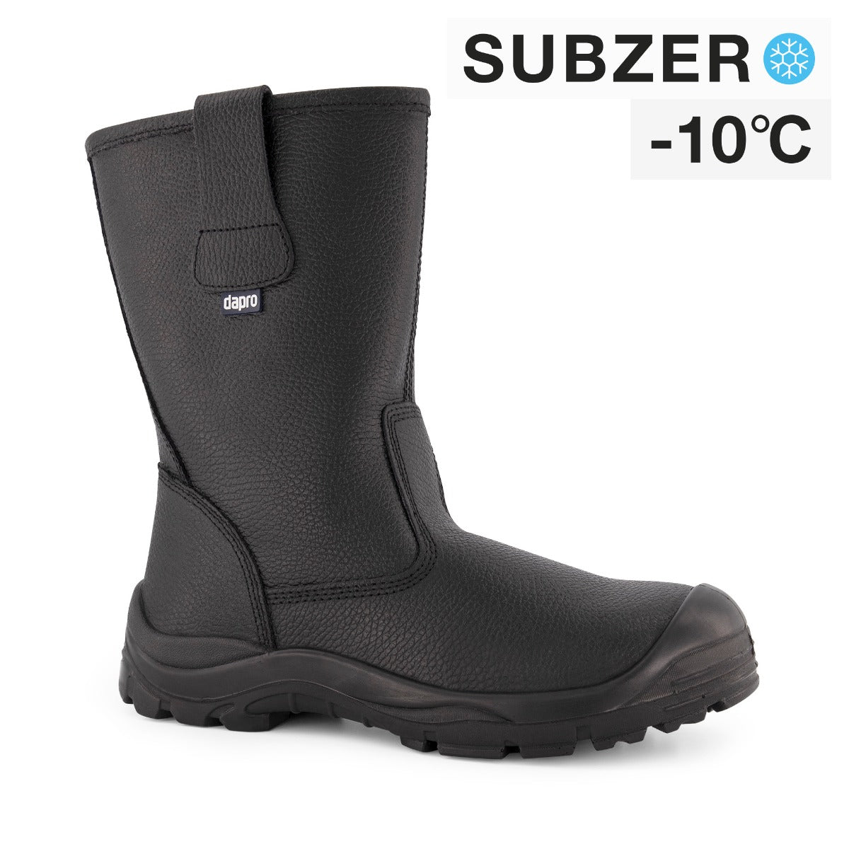 Dapro Intrepid S3C veiligheidsschoenen in zwart, voorkantaanzicht, met S3-bescherming en geschikt voor subzero-10 temperaturen voor maximale veiligheid en comfort.