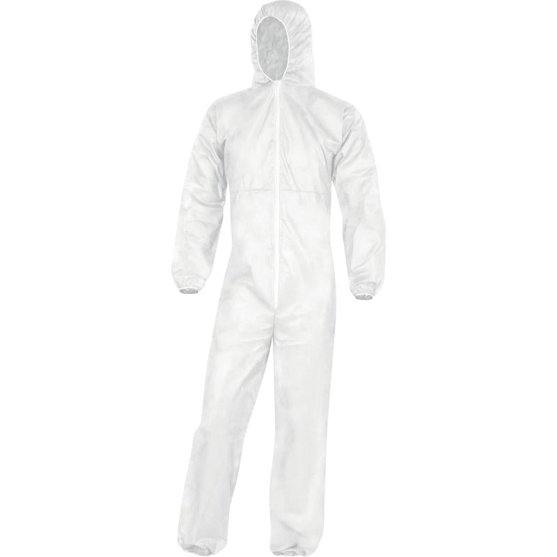 Deltaplus Coverall / Hat Polypro.White L